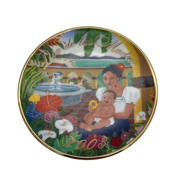 2003 Avon Mother's Day Plate Spanish Dia de las Madres Raul del Rio 5" - Picture 1 of 4